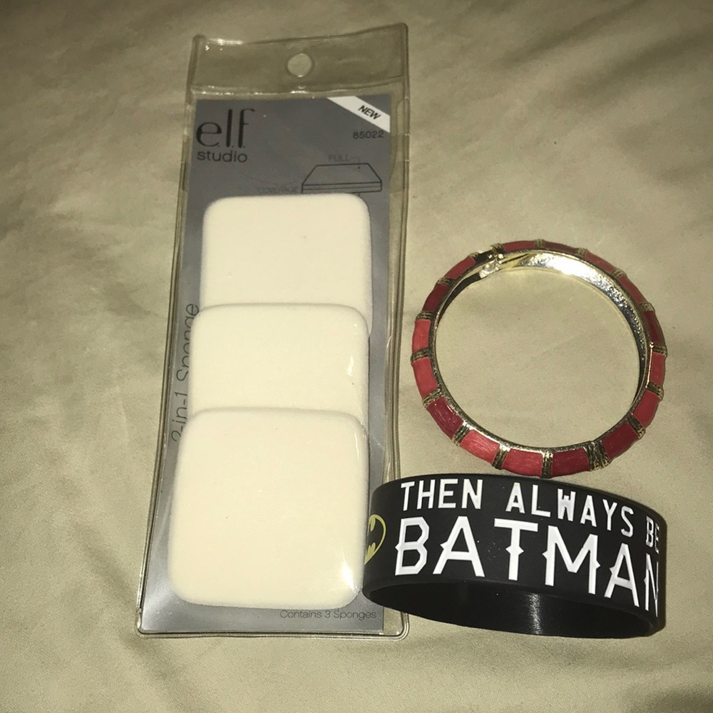 Accessory Lot : Hot Topic Batman Gel bracelet etc